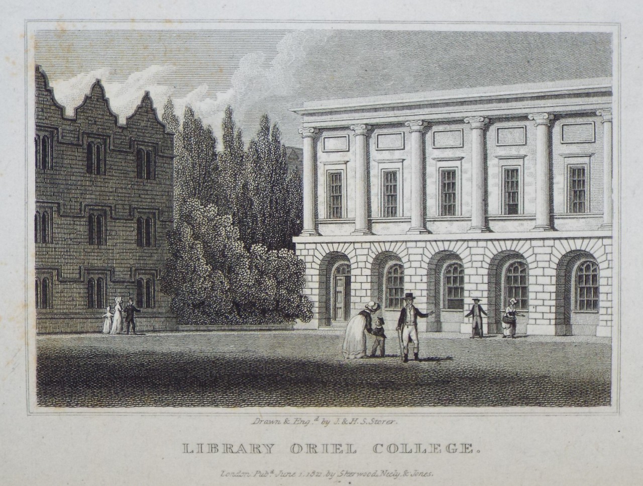 Print - Library Oriel College. - Storer