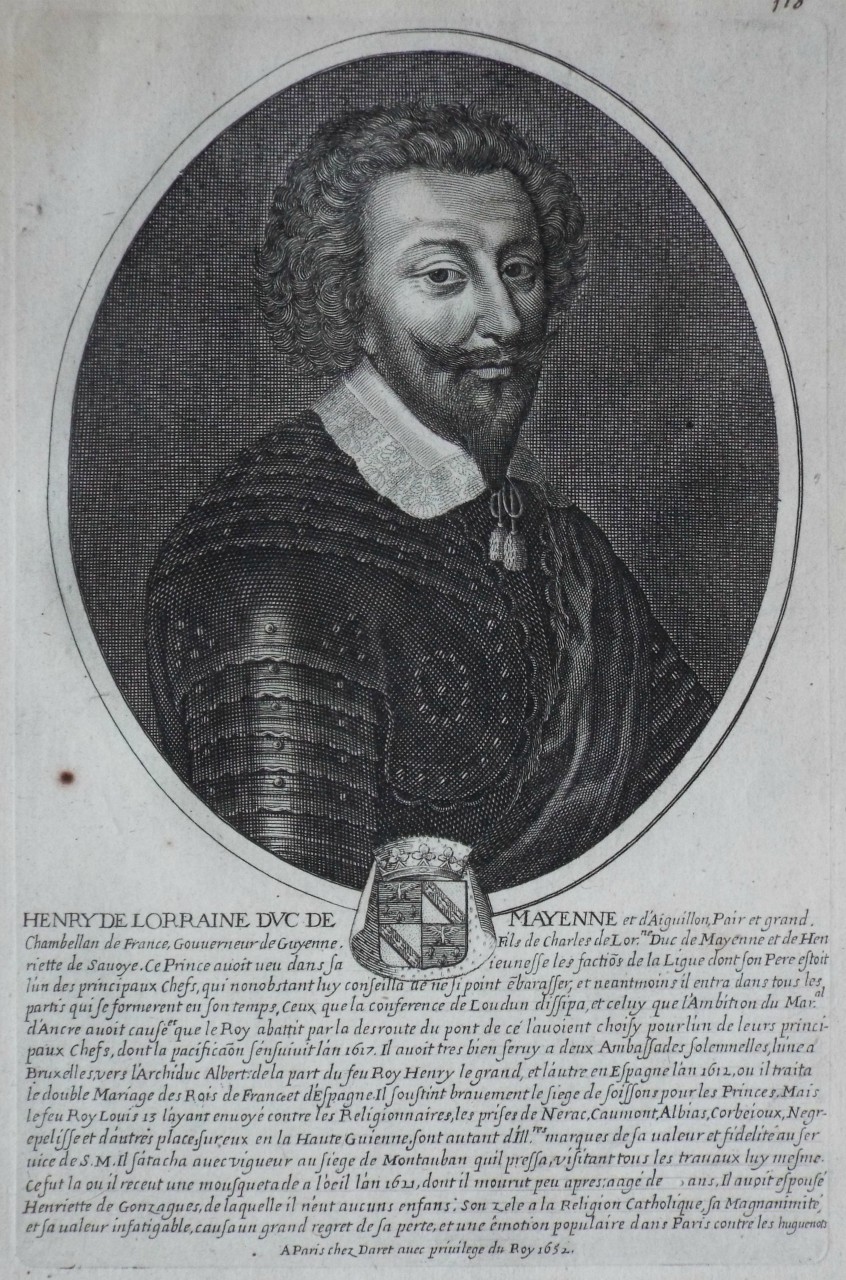 Print - Henry de Lorraine Duc de Mayenne