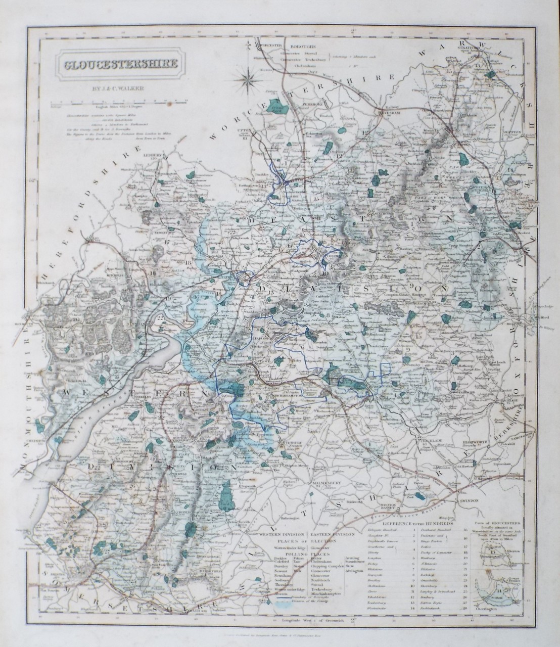 Map of Gloucestershire