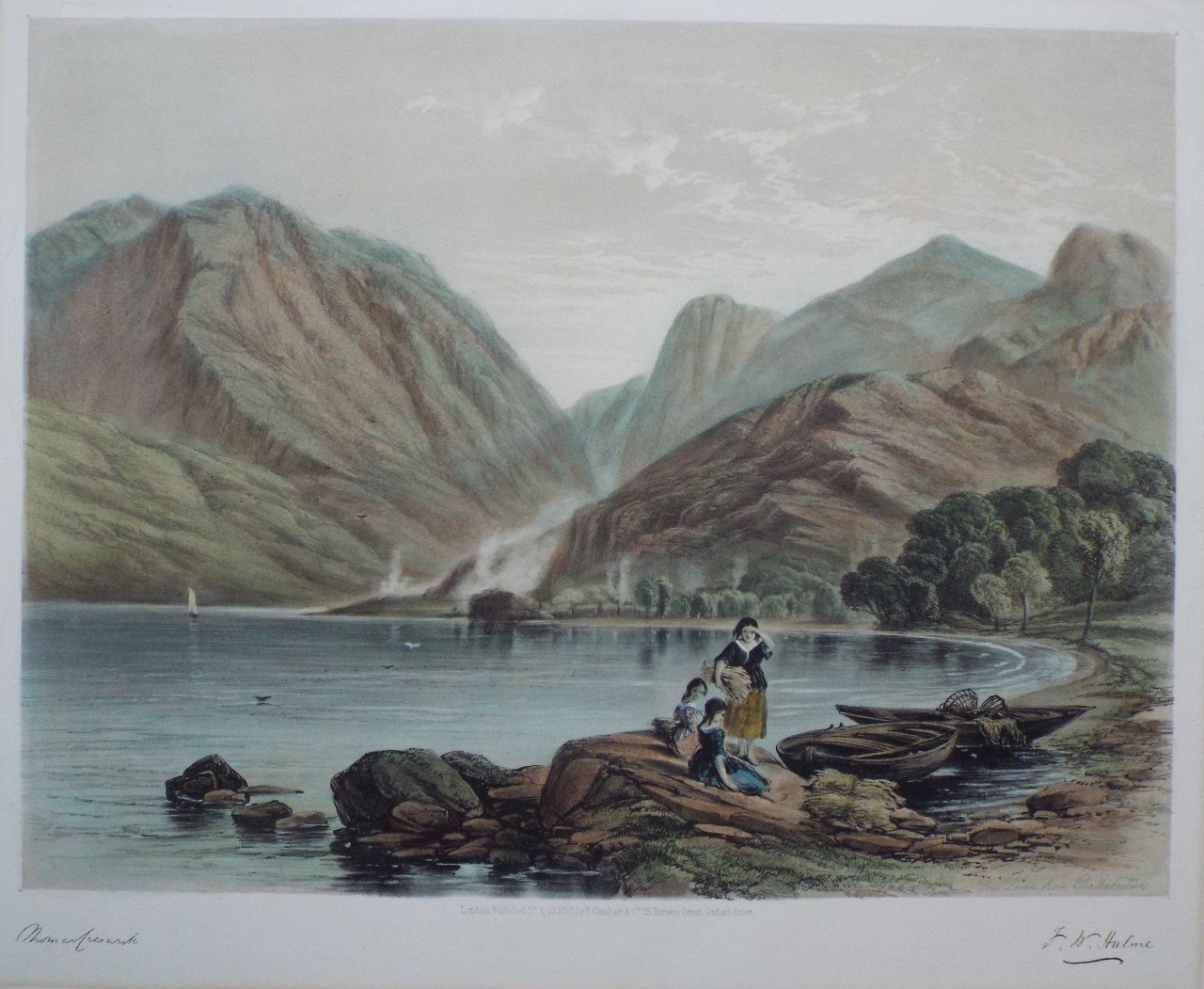 Lithograph - Loch Leven, from Ballahulish. - Hulme