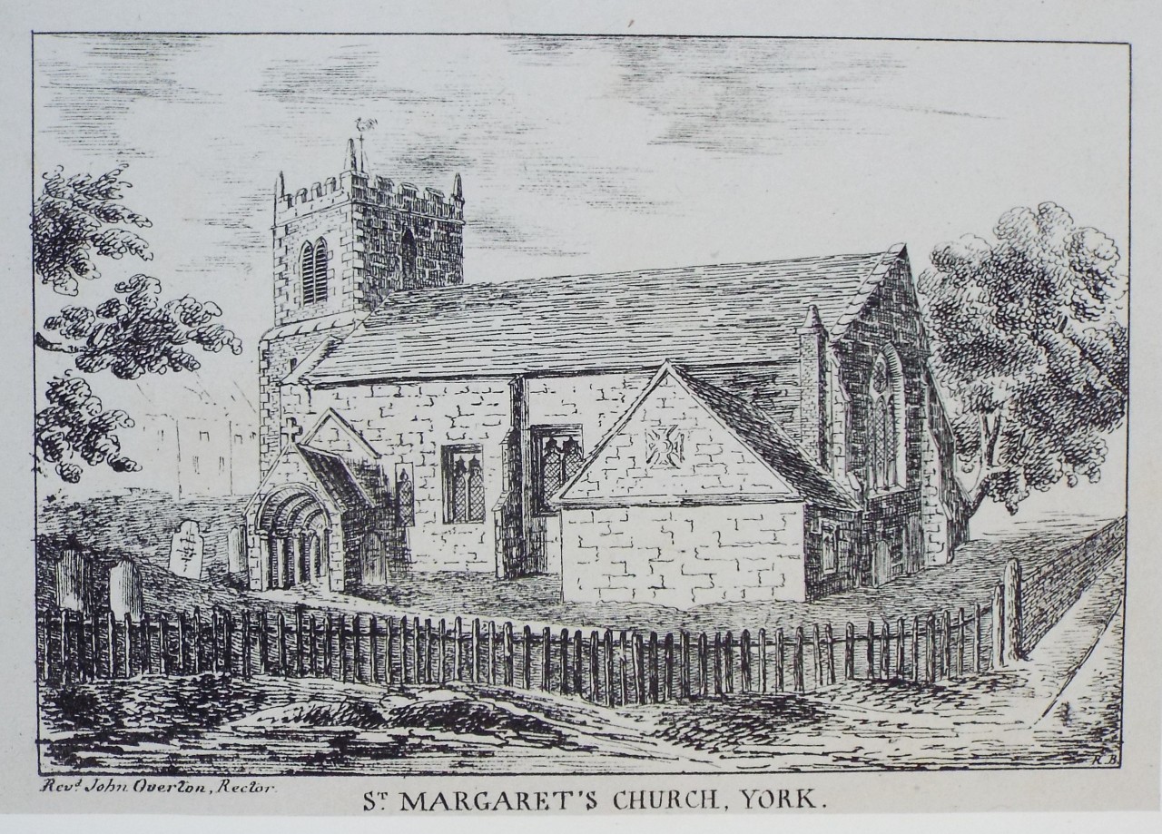 Lithograph - St. Margaret's Church, York.