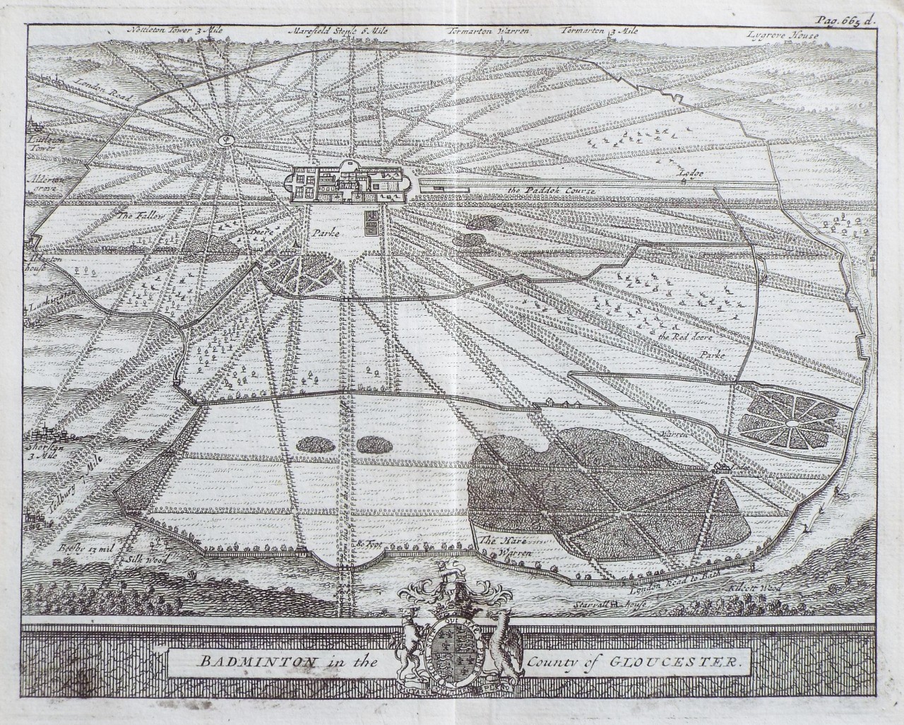 Print - Badminton in the County of Gloucester.