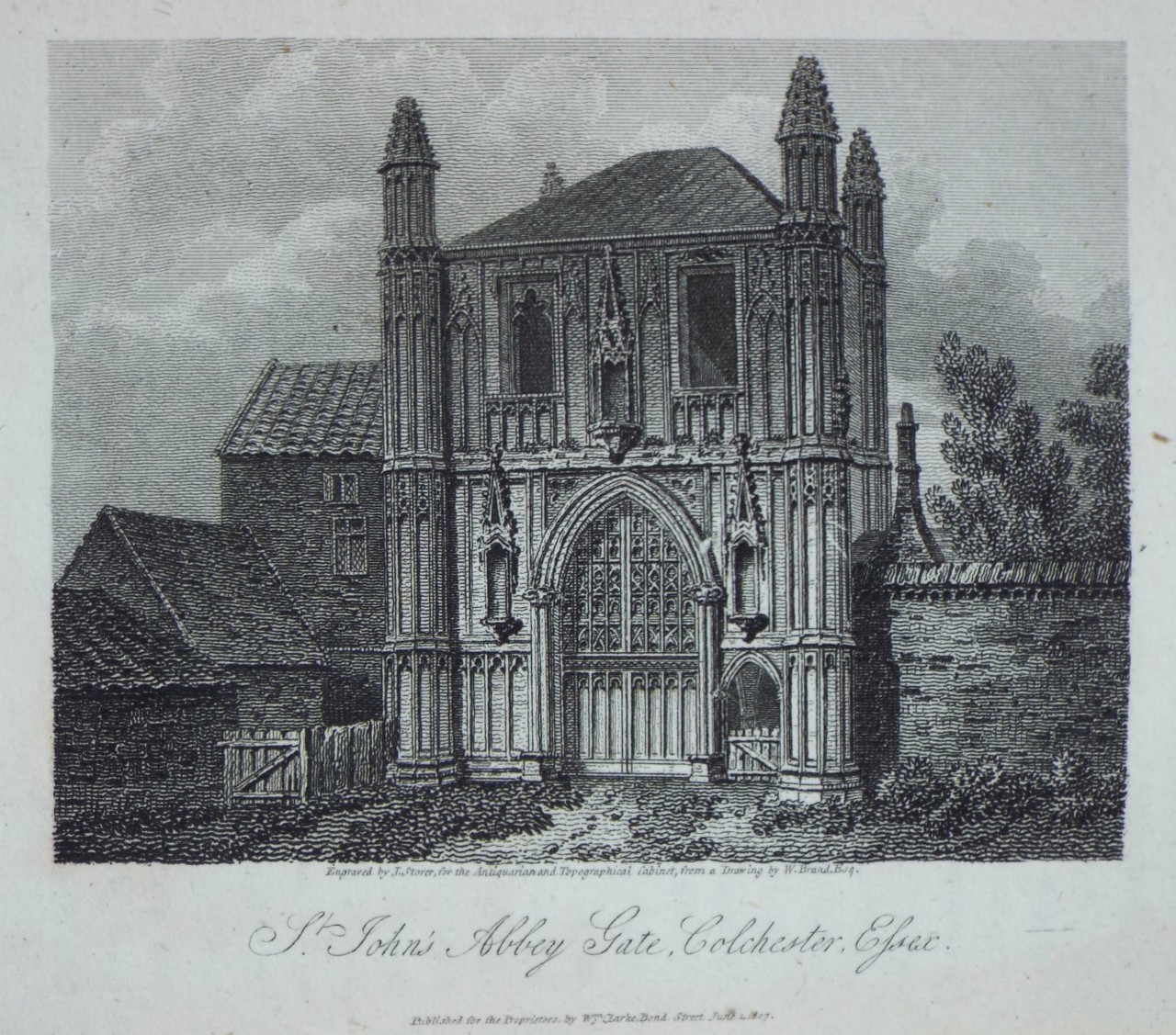 Print - St. John's Abbey Gate, Colchester, Essex. - Storer