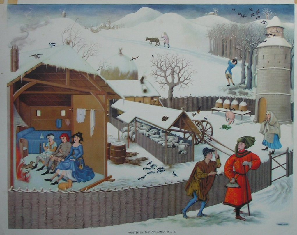 Lithograph - 53 Winter in the Country, 15th C.