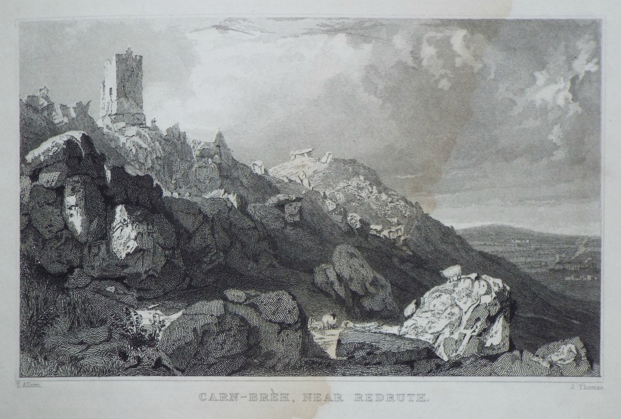 Print - Carn Breh, near Redruth. - Thomas