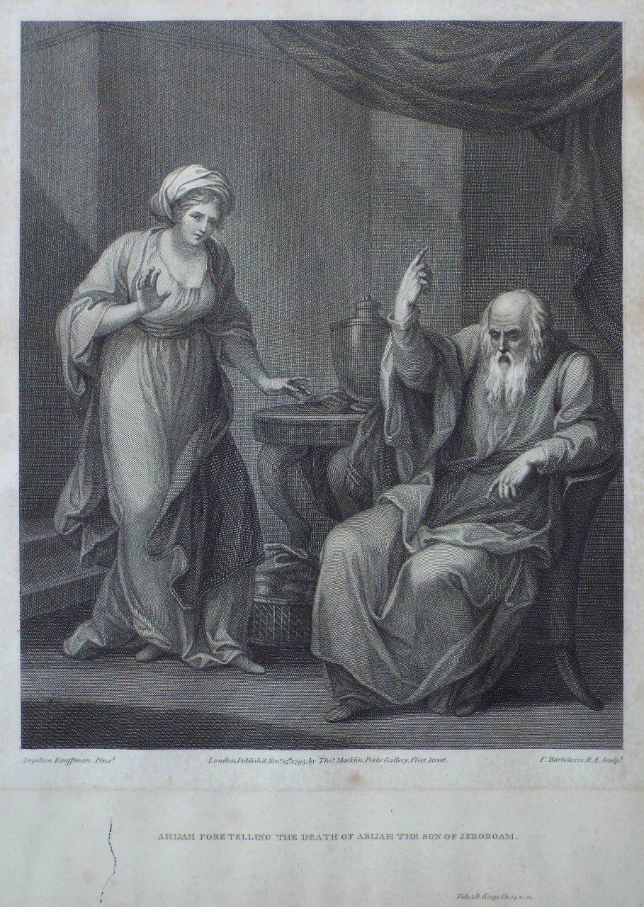 Print - Ahijah Foretelling the Death of Abijah the Son of Jeroboam. - Bartolozzi