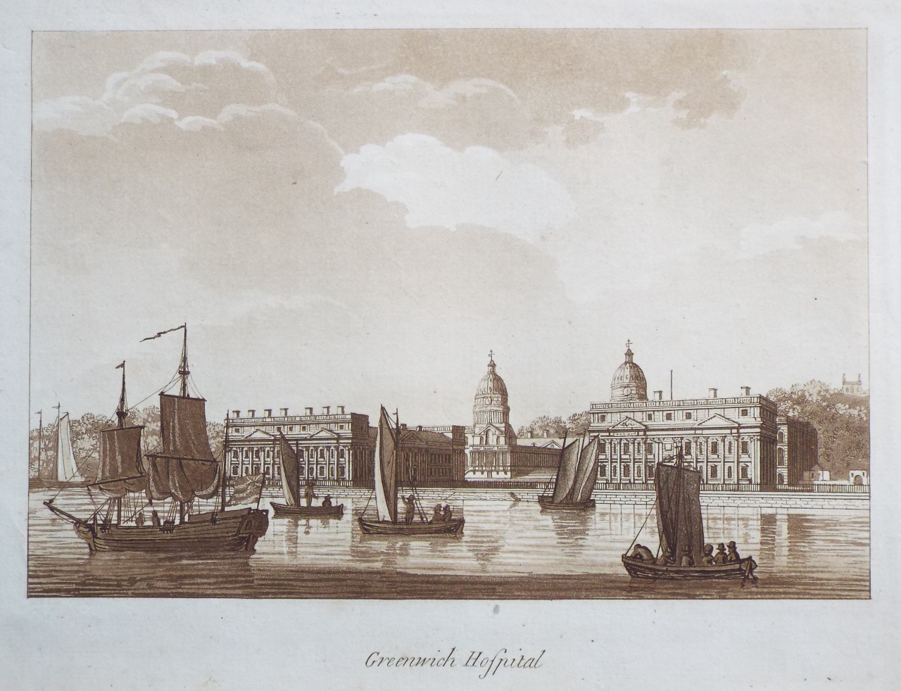 Aquatint - Greenwich Hospital - Ireland