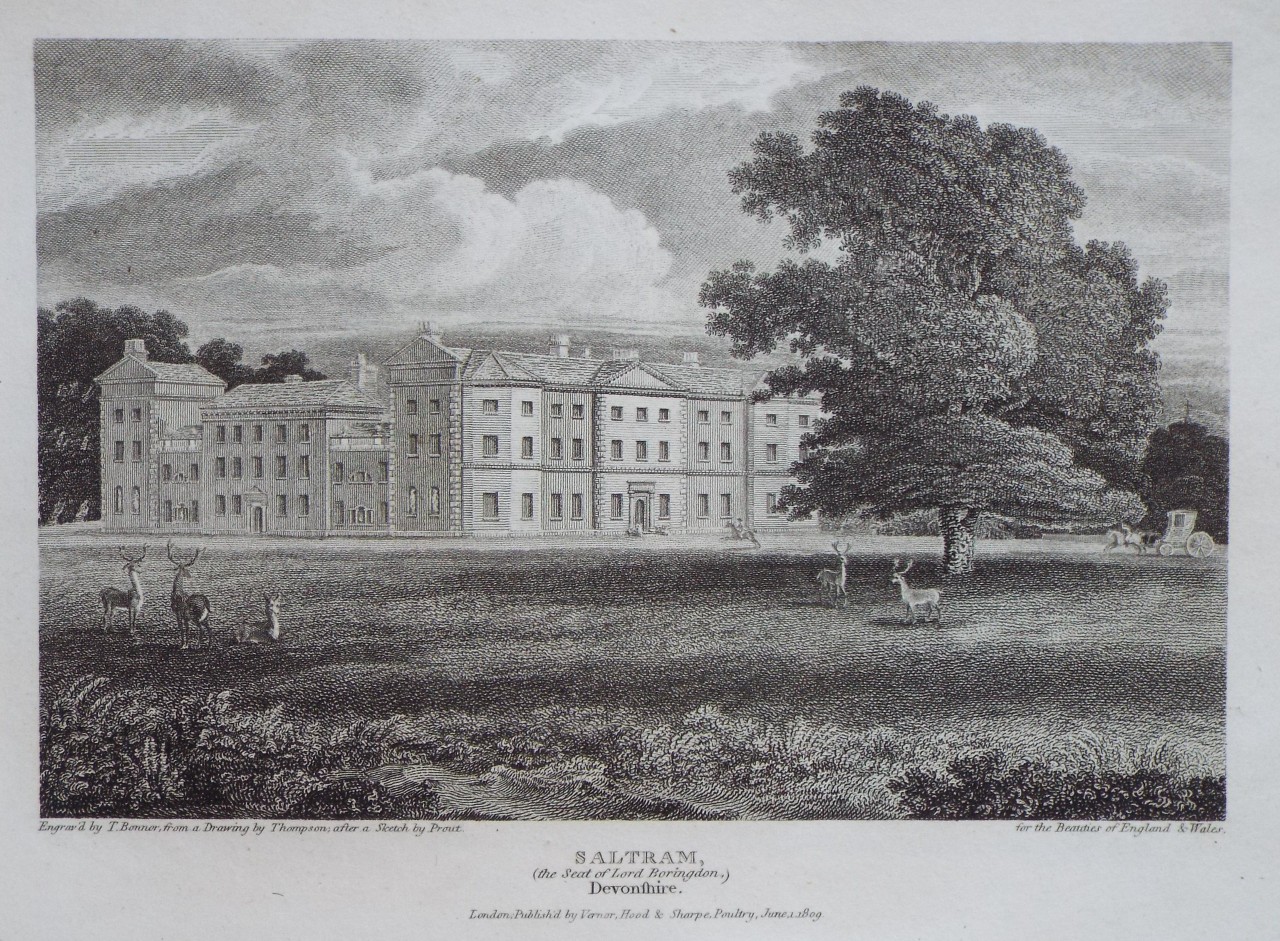 Print - Saltram, (the Seat of Lord Borington,) Devonshire. - Bonnor