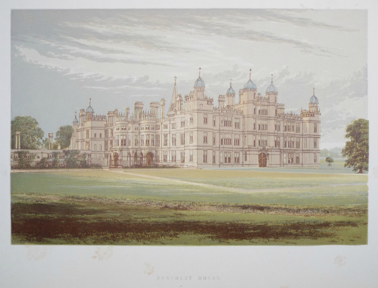 Chromo-lithograph - Burghley House.