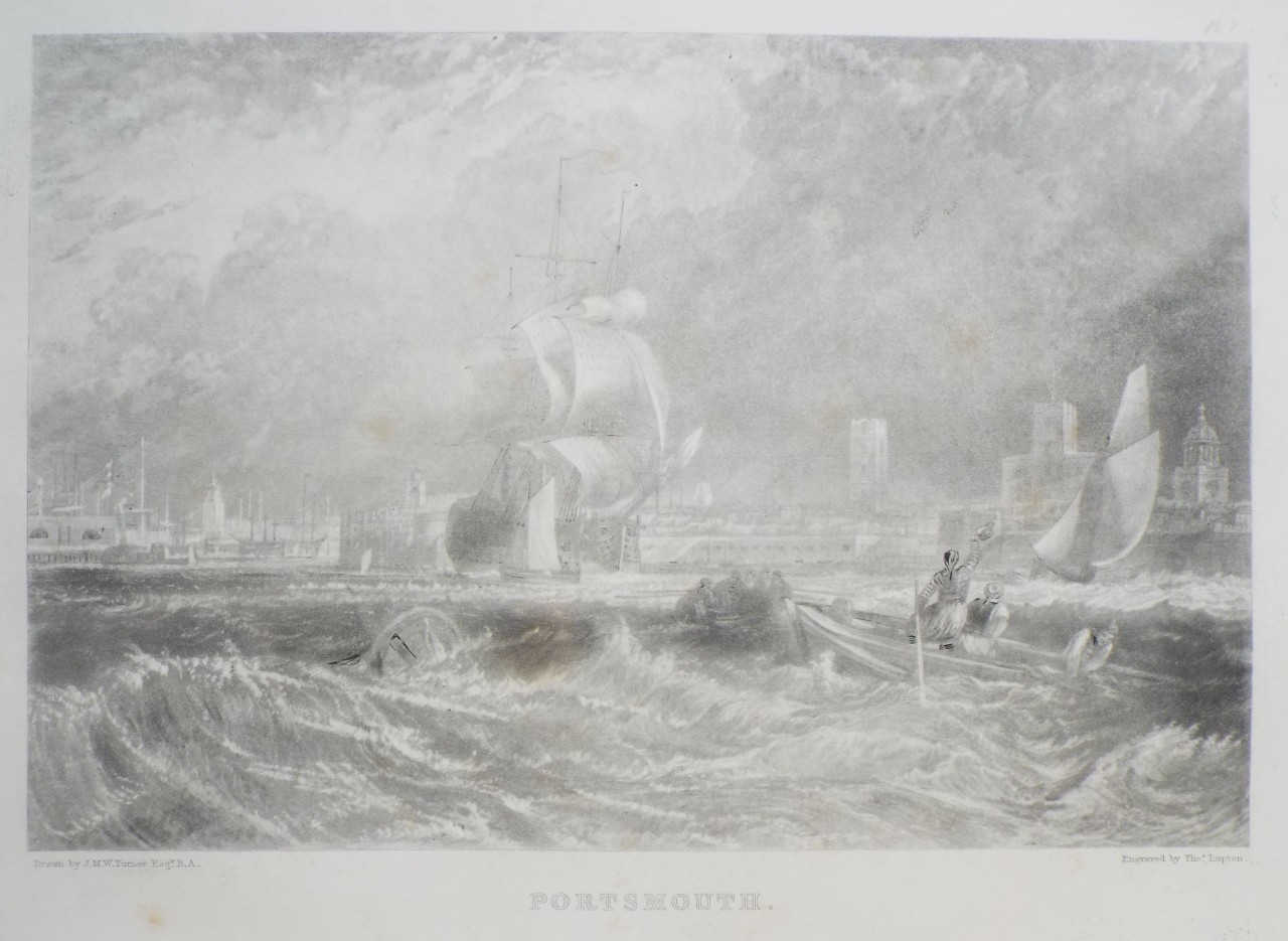 Steel mezzotint - Portsmouth. - Lupton