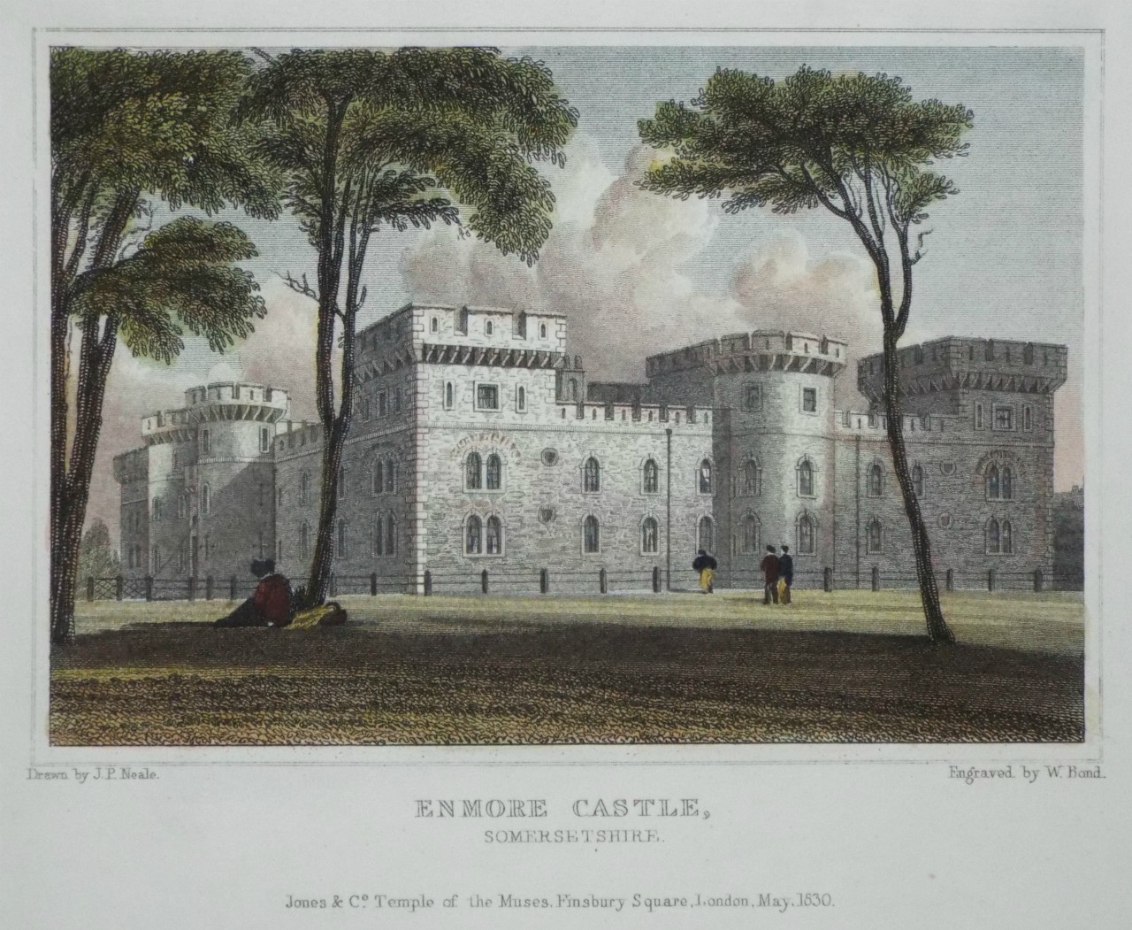 Print - Enmore Castle, Somersetshire - Bond