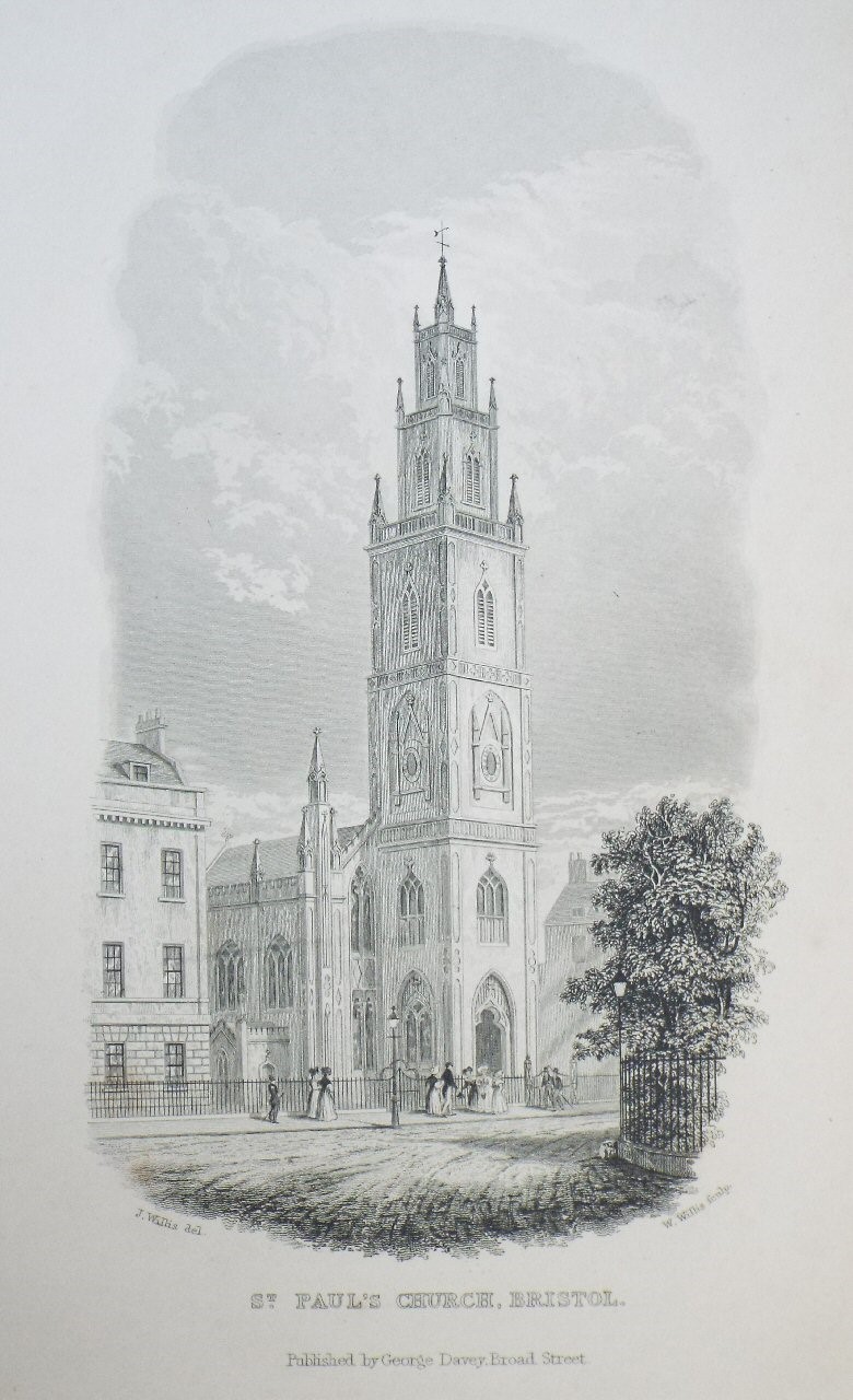 Print - St. Paul's Church, Bristol. - Willis