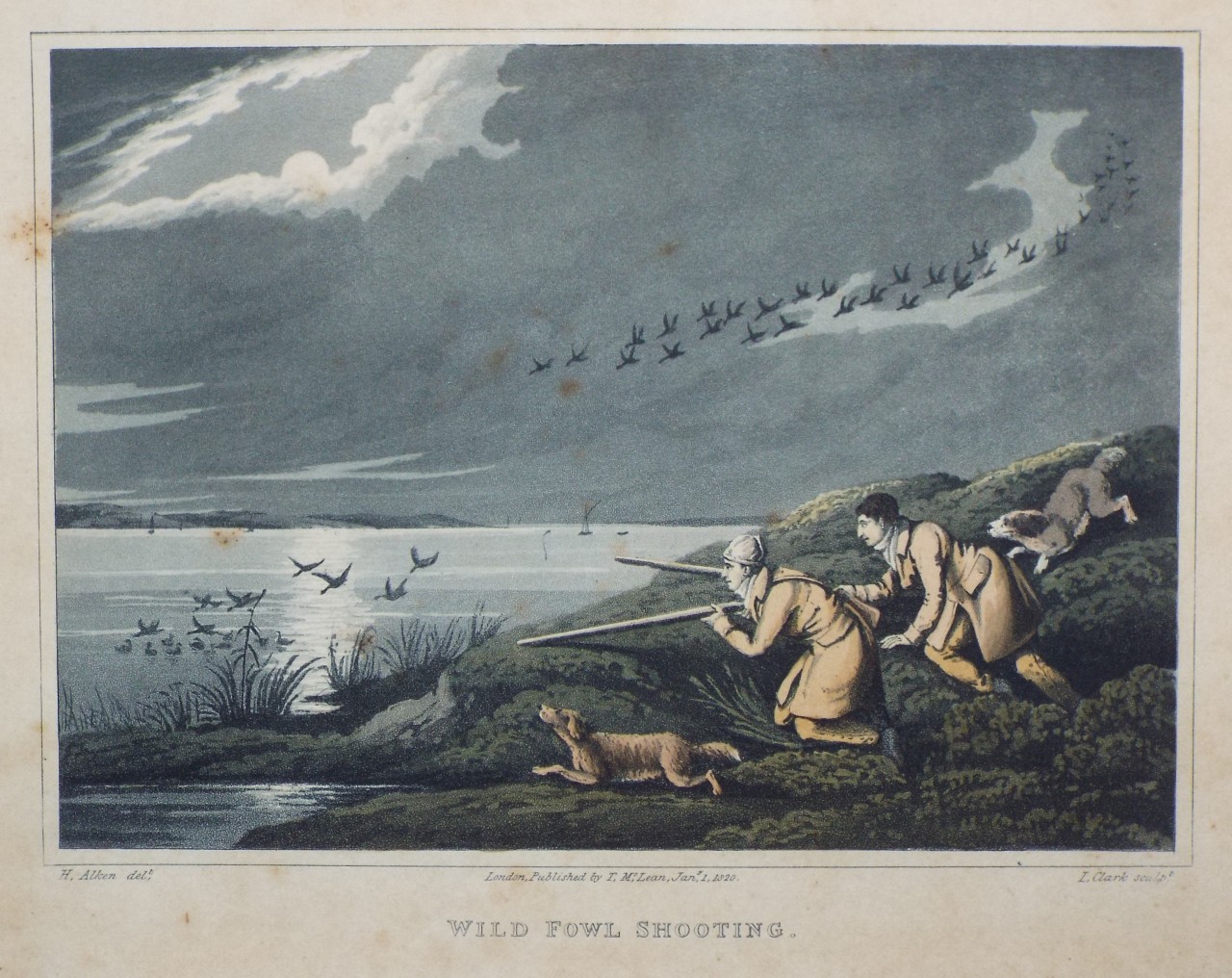 Aquatint - Wild Fowl Shooting. - Clark