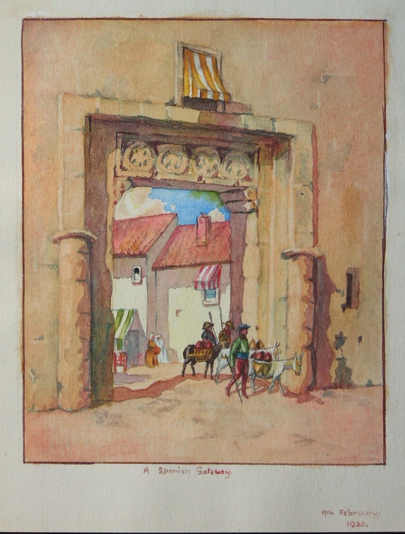 Watercolour - A Spanish Gateway
