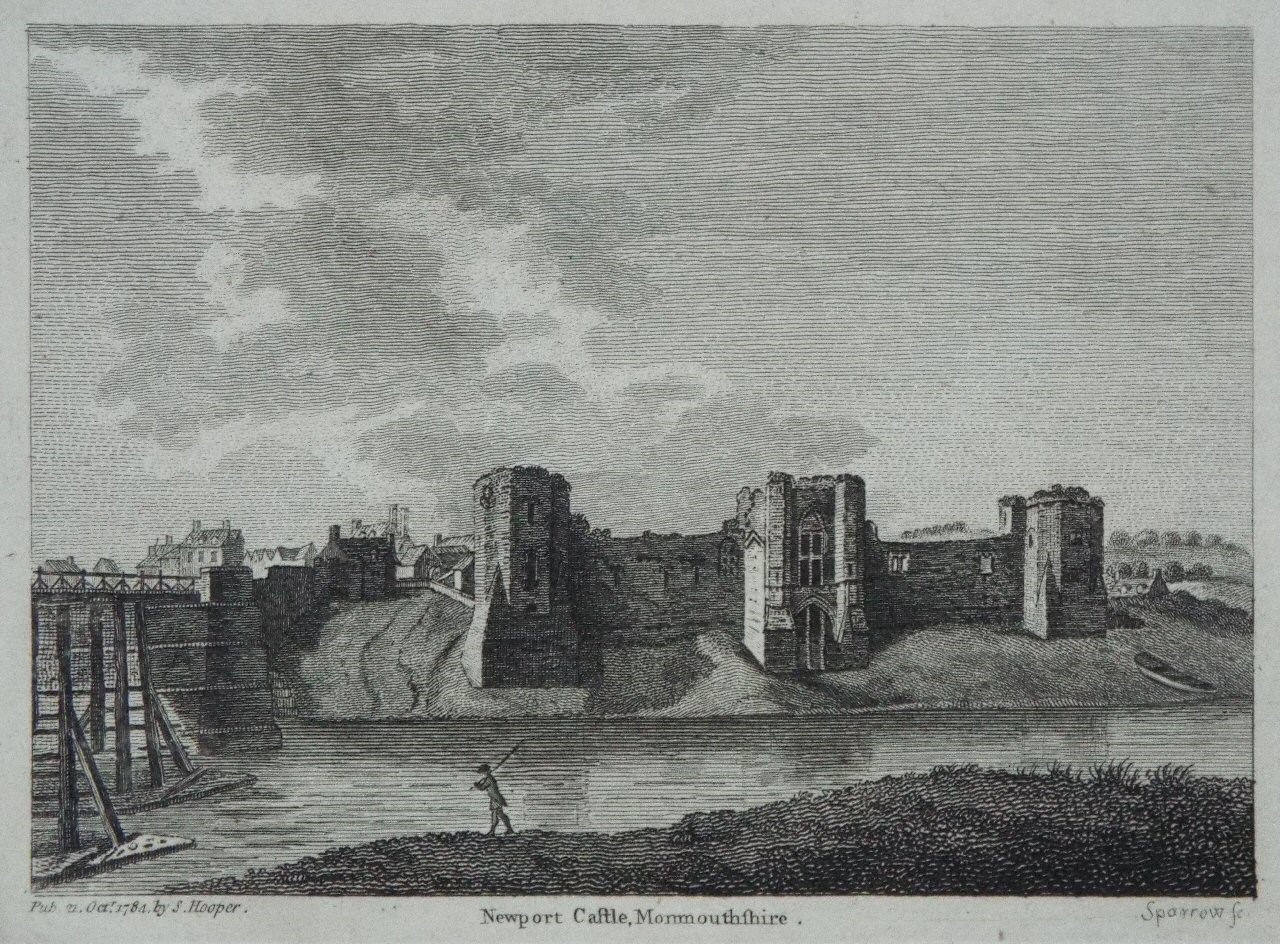 Print - Newport Castle, Monmouthshire. - 