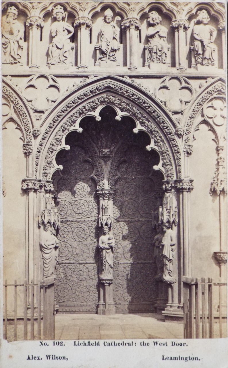 Photograph - Lichfield Cathedral: the West Door.