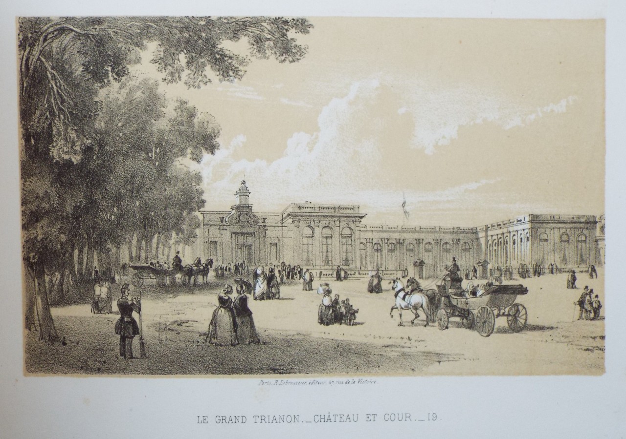 Lithograph - Le Petit Trainon. Chateau et Cour. - 