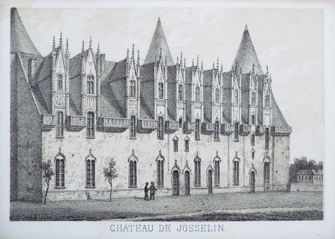 Lithograph - Chateau de Josselin.