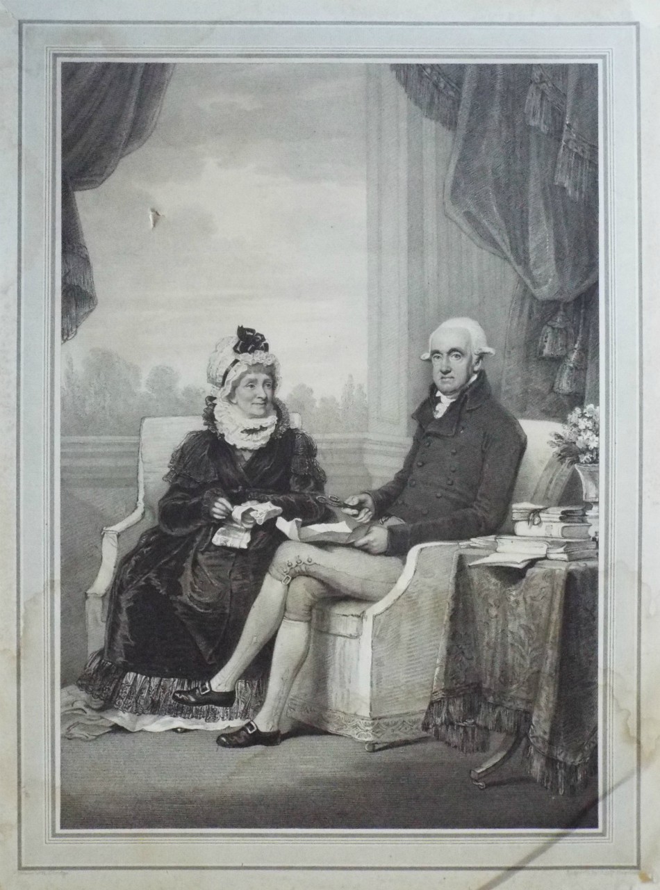 Stipple - George Harry & Henrietta Cavendishe. Earl & Countess of Stamford and Warrington. 1810. - Cardon