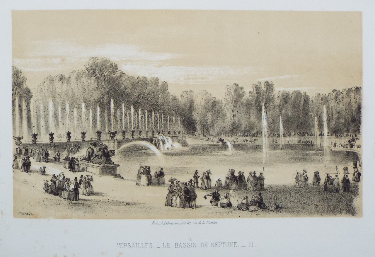 Lithograph - Versailles. Le Bassin de Neptune. - 