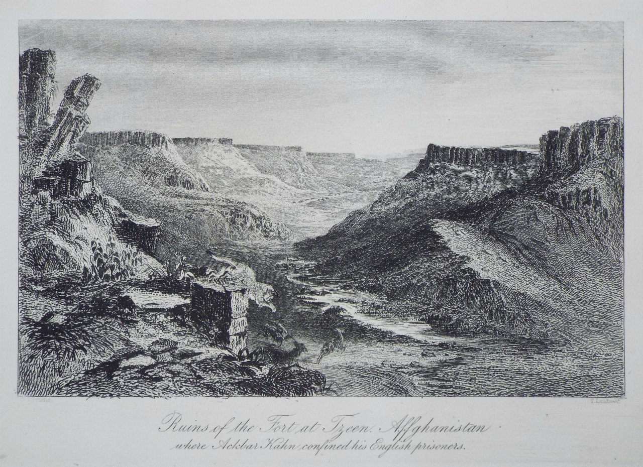 Print - Ruins of the Fort at Tzeem Afganistan etc - Landseer