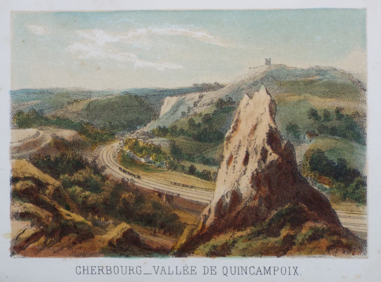 Lithograph - Cherbourg - Vallee de Quincampoix.