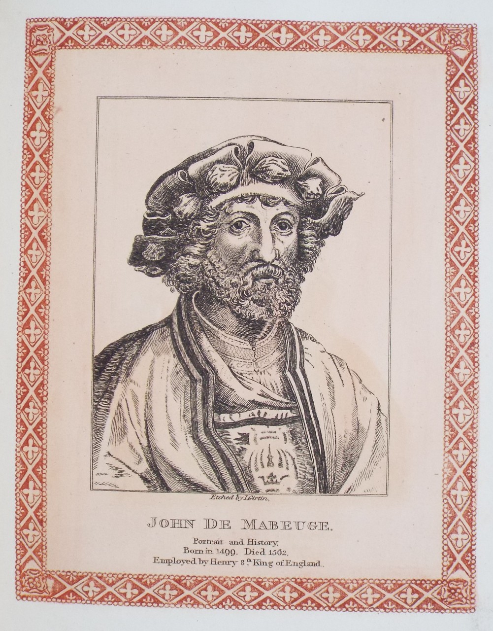 Etching - John de Mabeuge. - Girtin