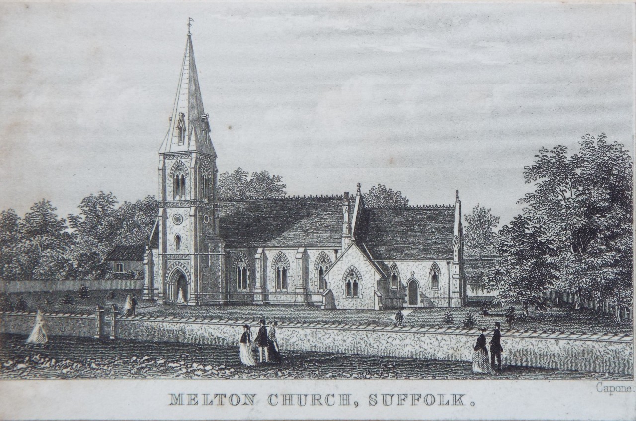 Print - Melton Church, Suffolk - 