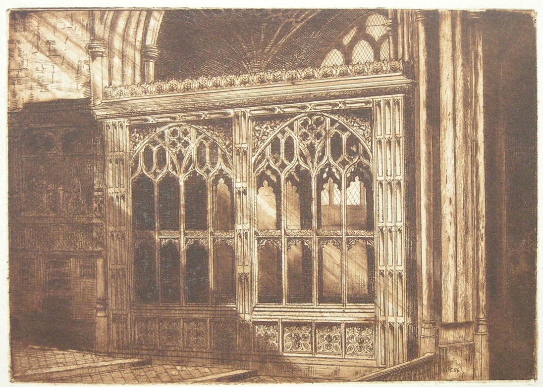 Etching - Prior Birde's Chantry - Ellison