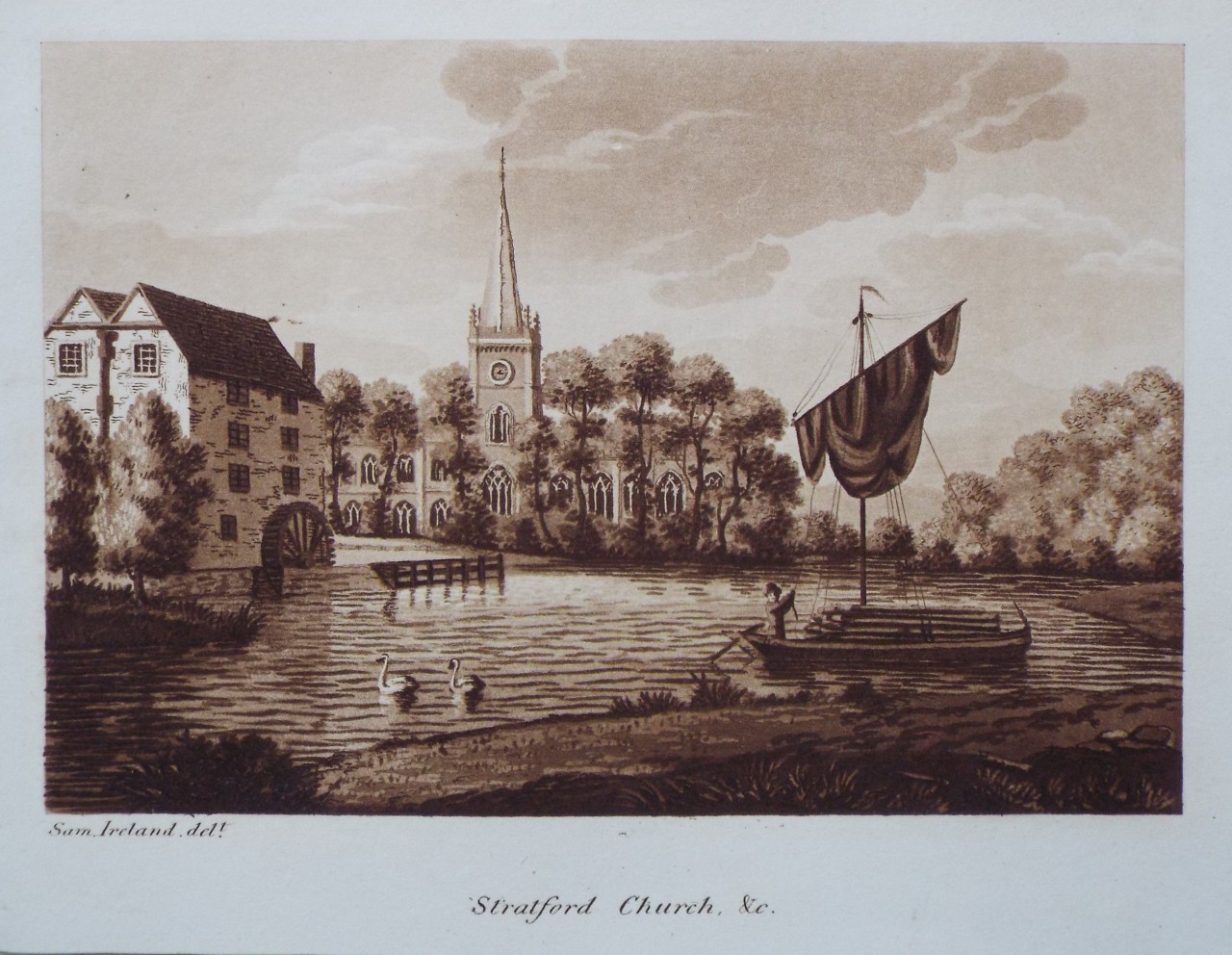 Aquatint - Stratford Church, &c. - Ireland