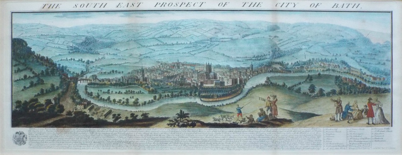 Print - The South East Prospect of the City of Bath. - Buck