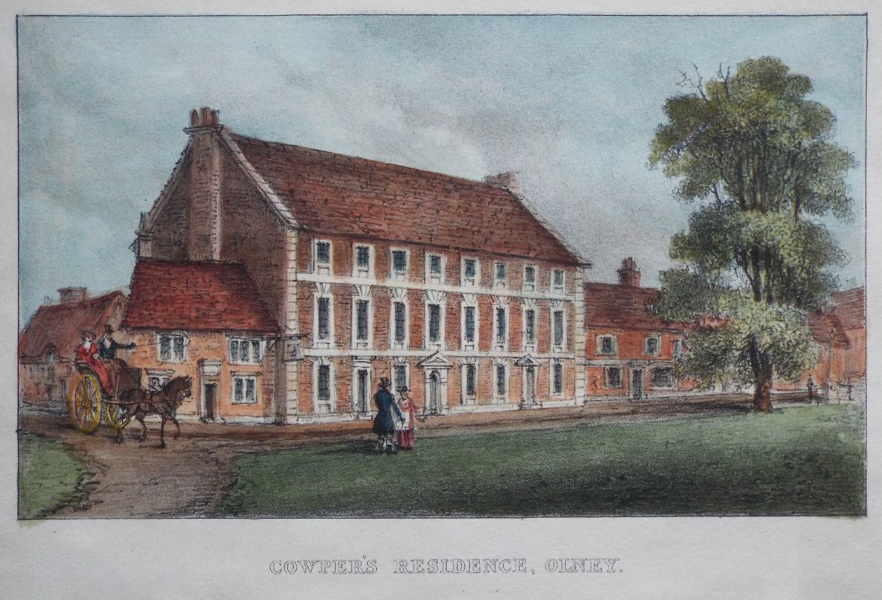 Lithograph - Cowper's Residence, Olney.