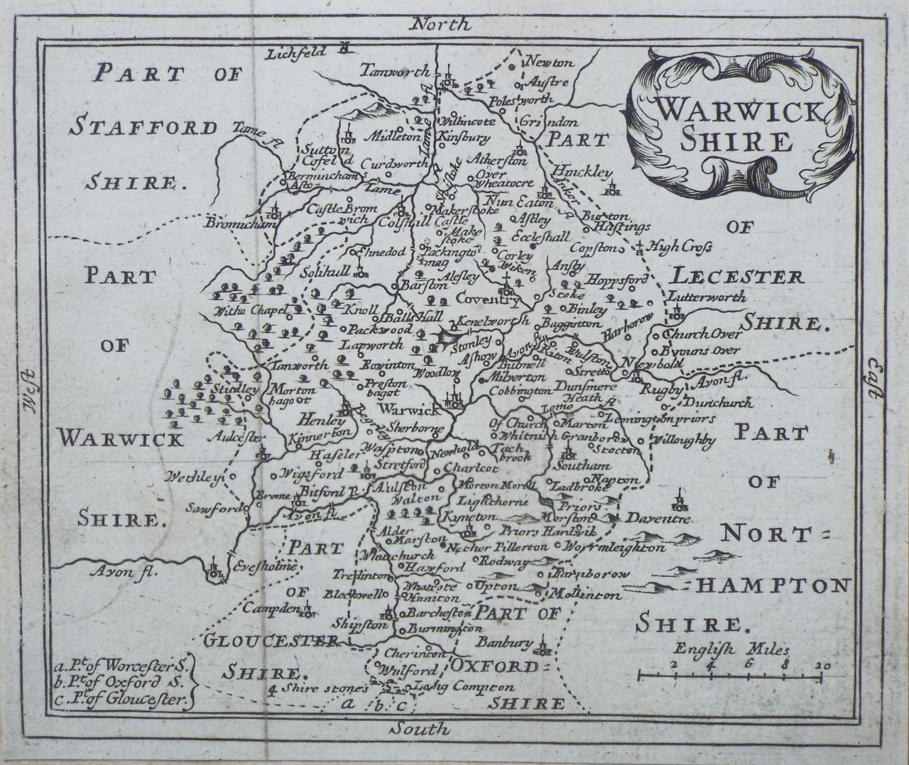 Map of Warwickshire