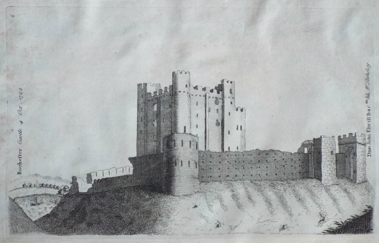 Print - Rochester Castle 4 Oct. 1722.