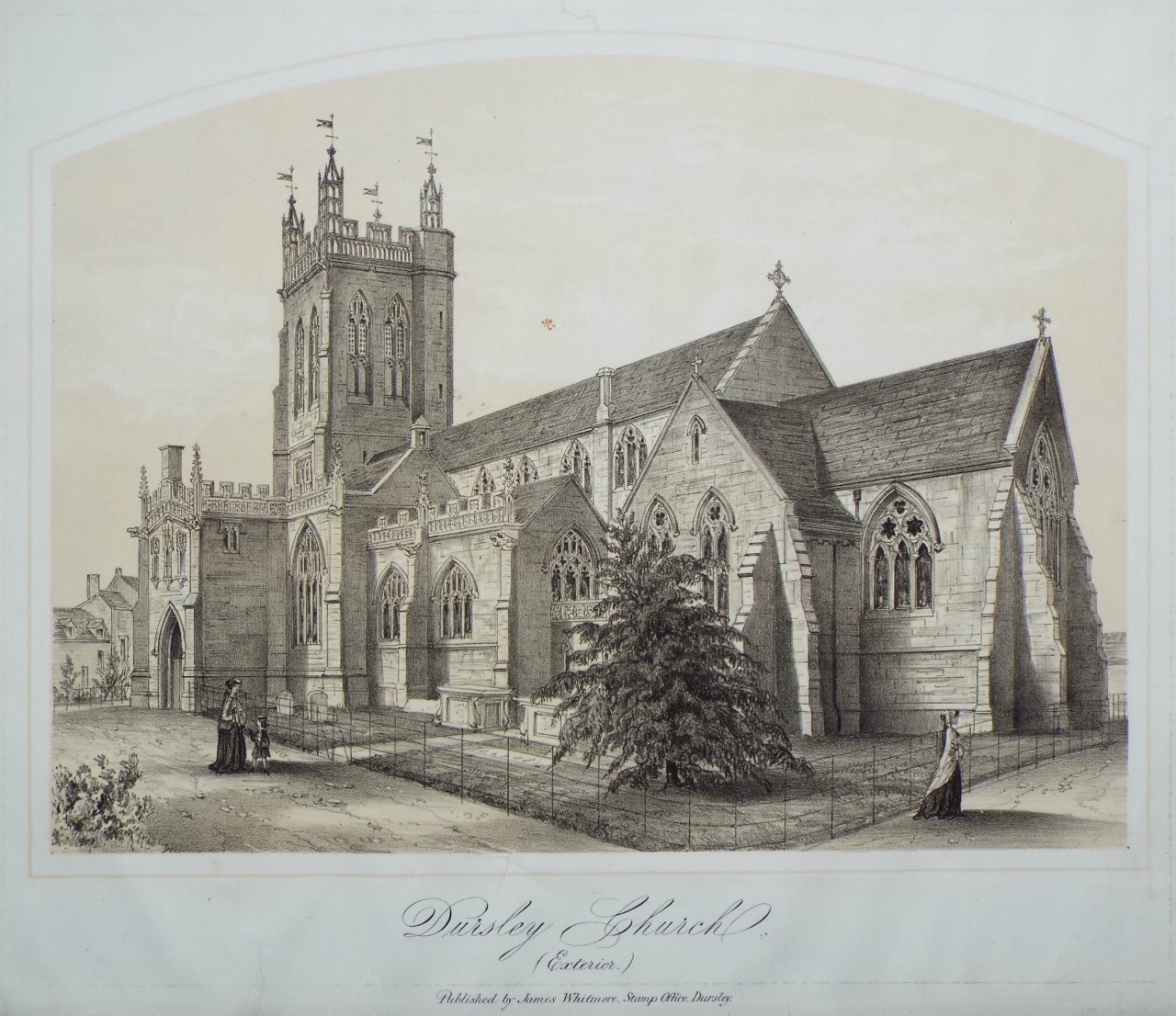 Lithograph - Dursley Church (Exterior.)