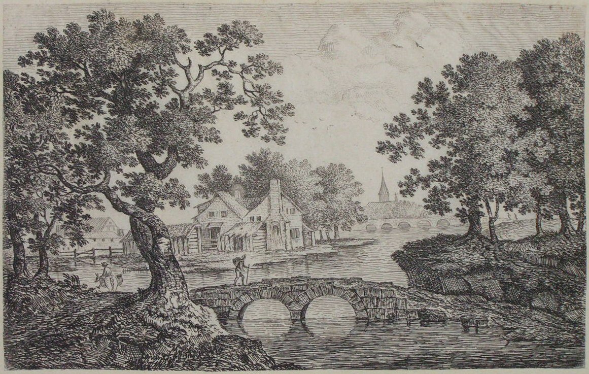 Print - (Landscape with stone bridges) - Smith