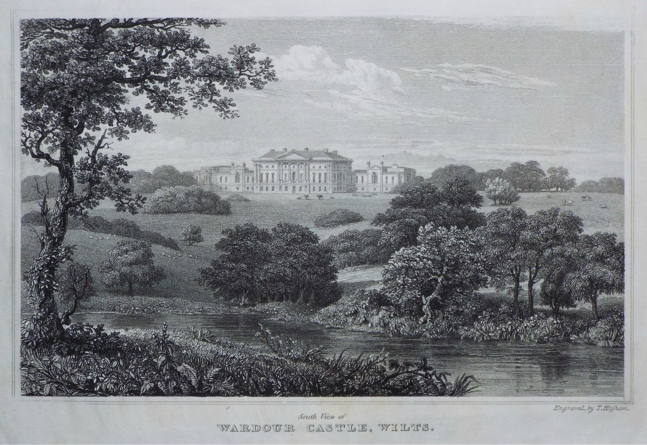Print - South View of Wardour Castle, Wilts. - Higham
