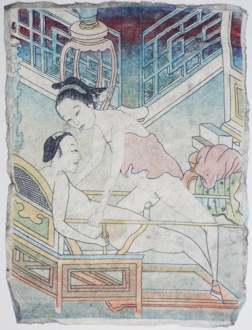 Woodblock - Chinese erotic print