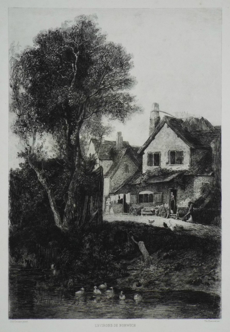 Etching - Environs of Norwich - Chauvel