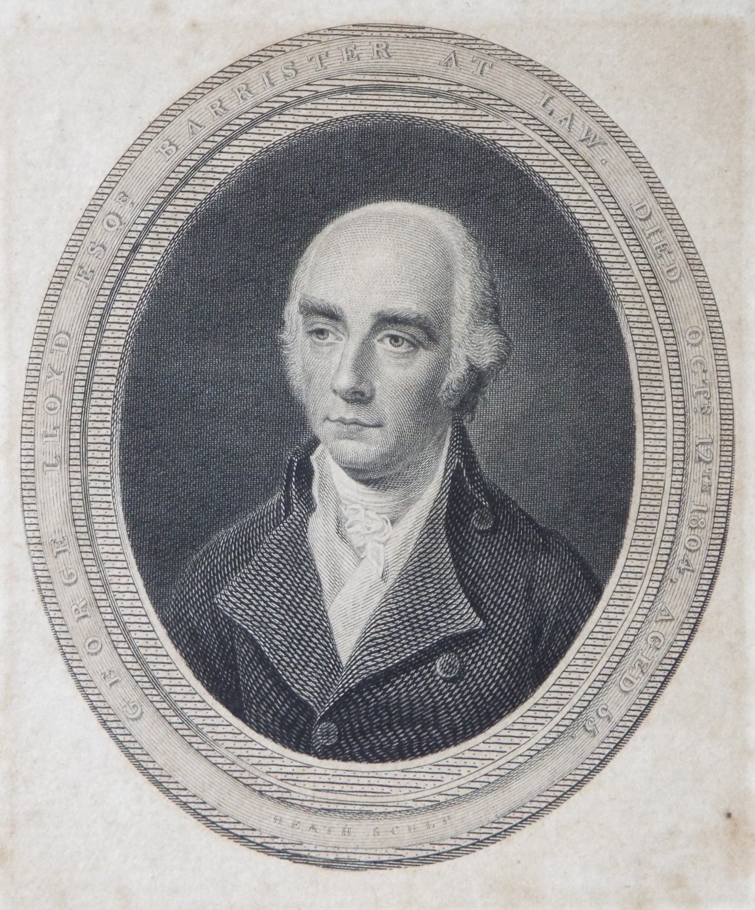 Print - George Lloyd Esqr. Barrister at Law. Died Octr. 12th 1804, Aged 55. - 
