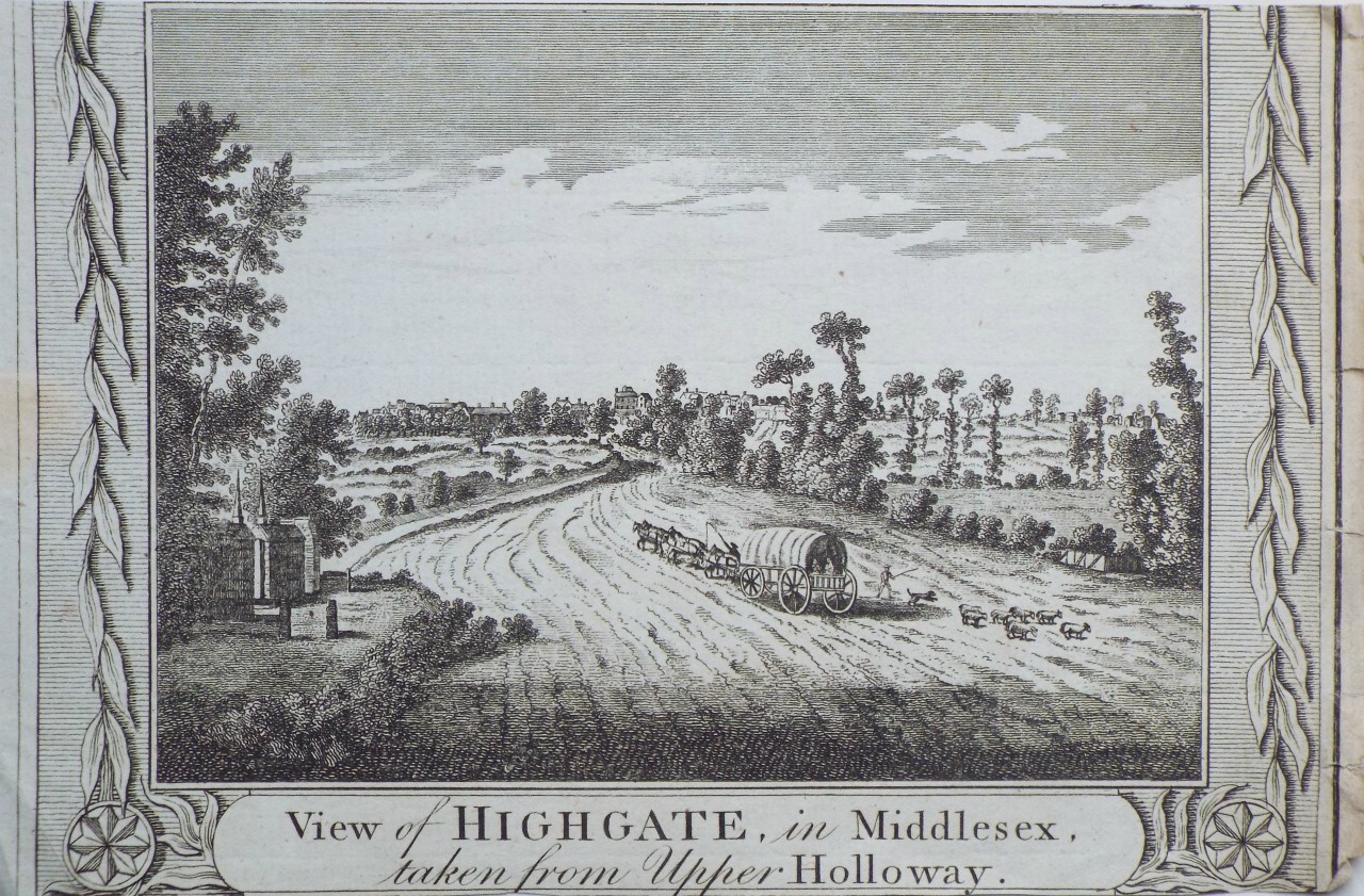 Print - View of Highgate in Middlesex, taken from Upper Holloway.