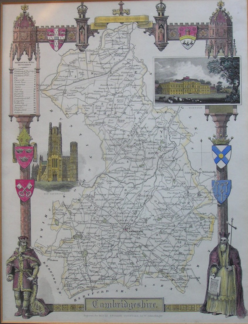 Map of Cambridgeshire - Moule