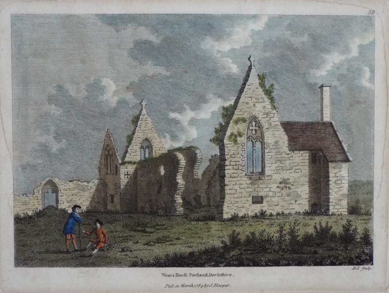 Print - Vicar's House Portland' Dorsetshire. - D