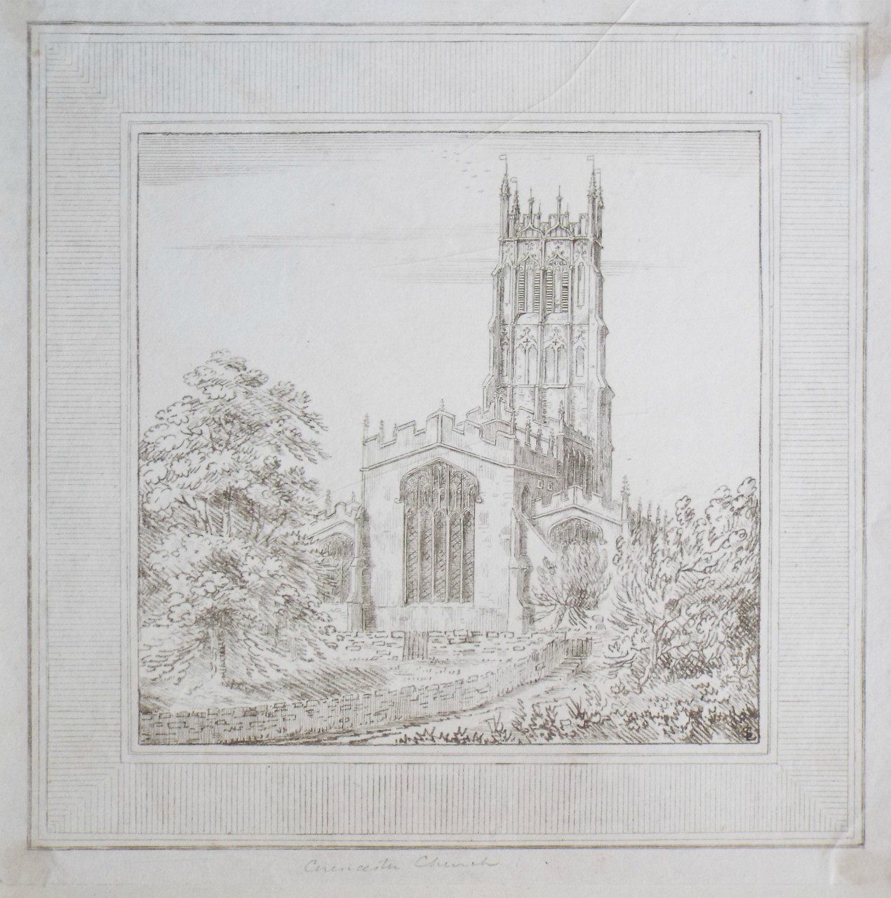 Etching - Cirencester Church