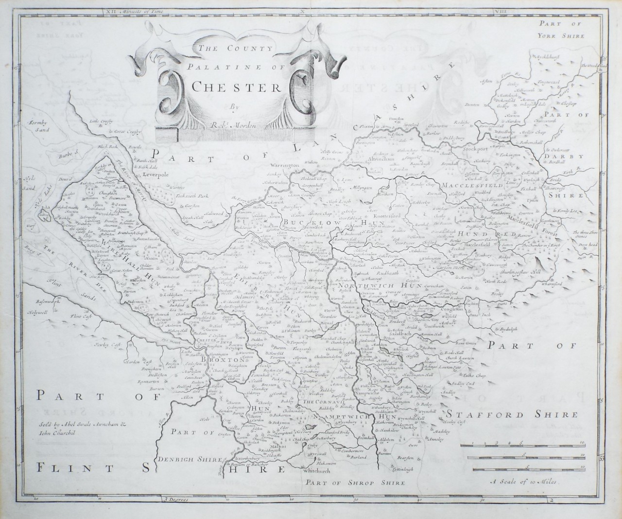Map of Cheshire - Morden
