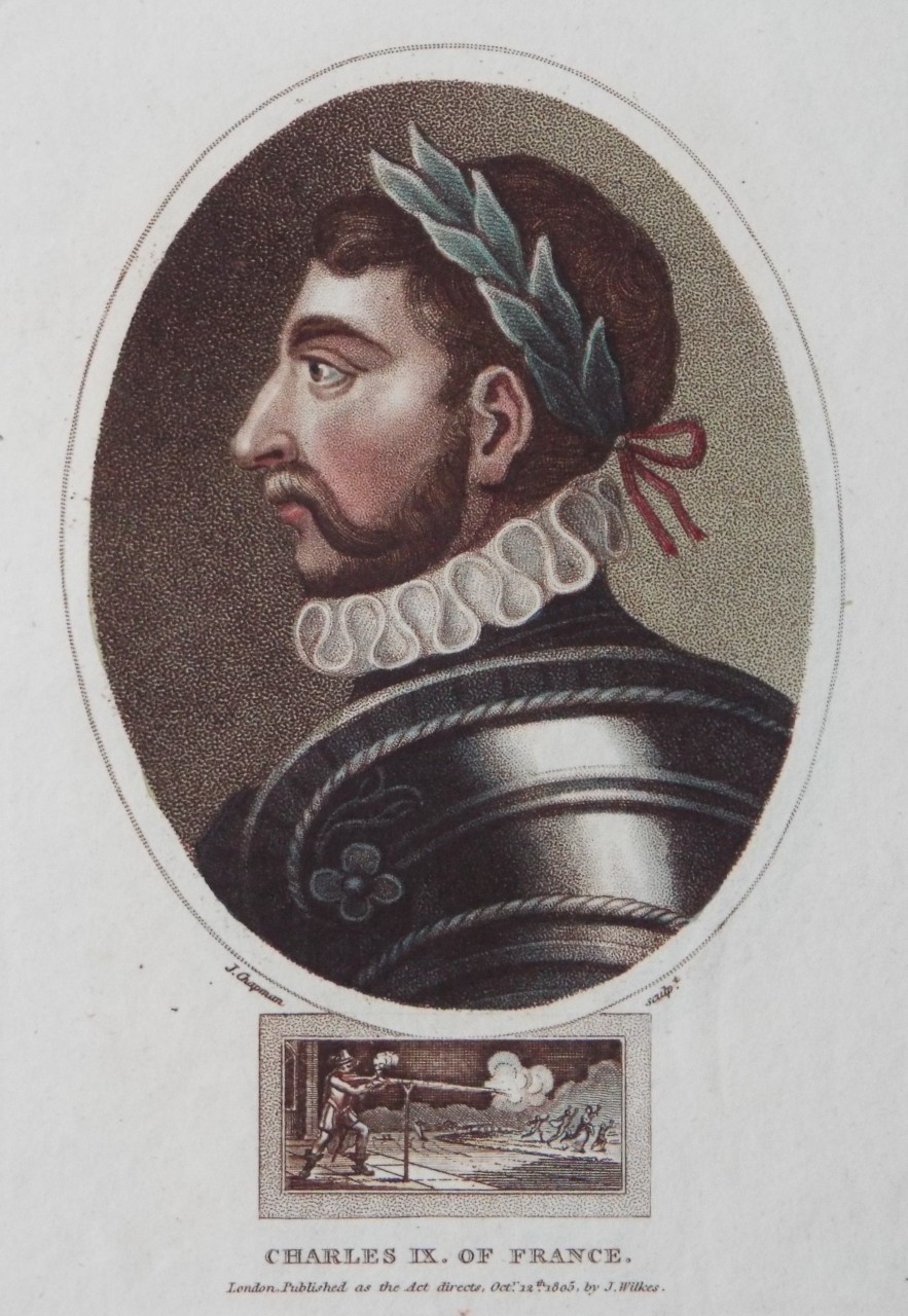 Stipple - Charles IX. of France. - Chapman