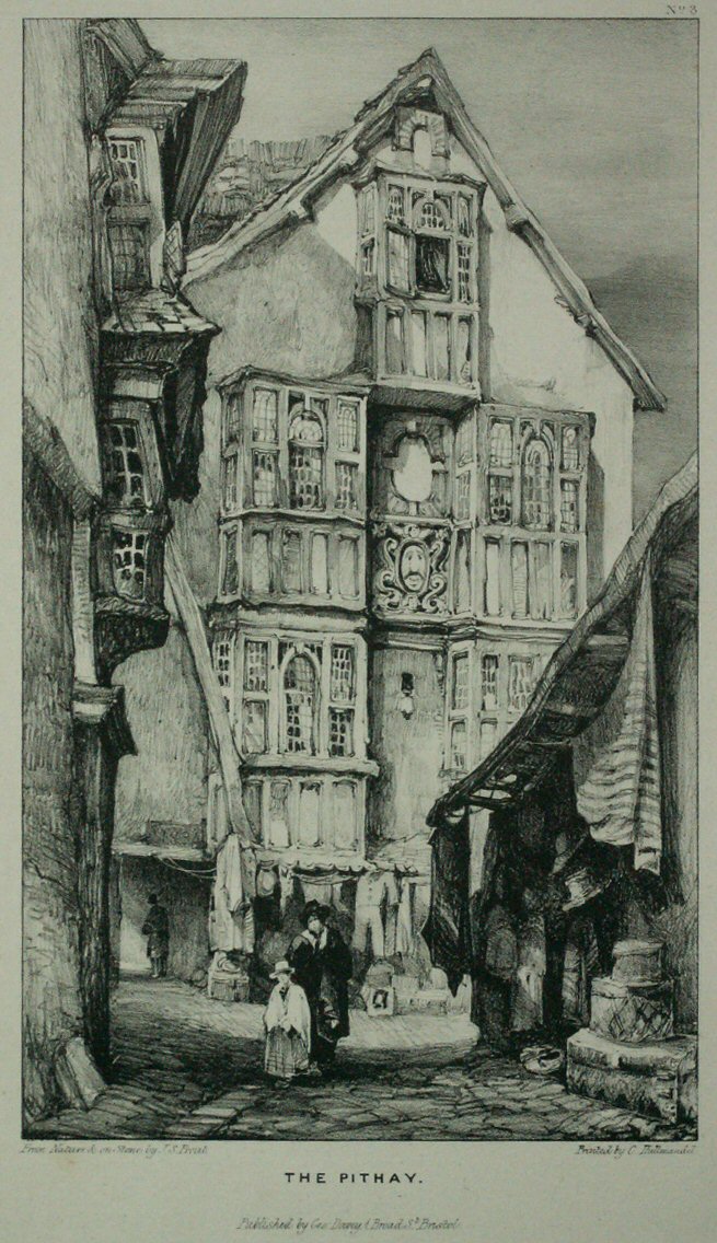 Lithograph - The Pithay - Prout