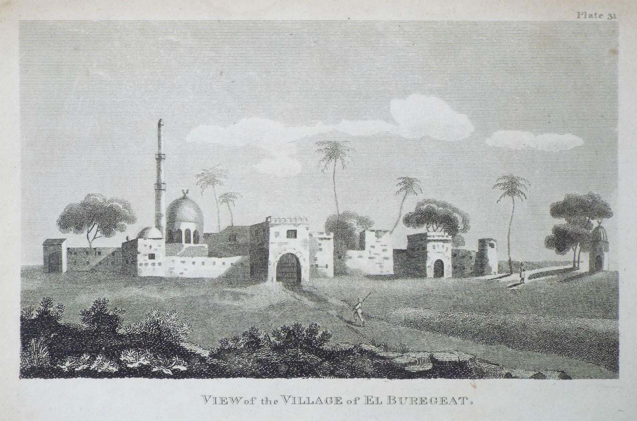 Print - View of the Village of El Buregeat. - Neele
