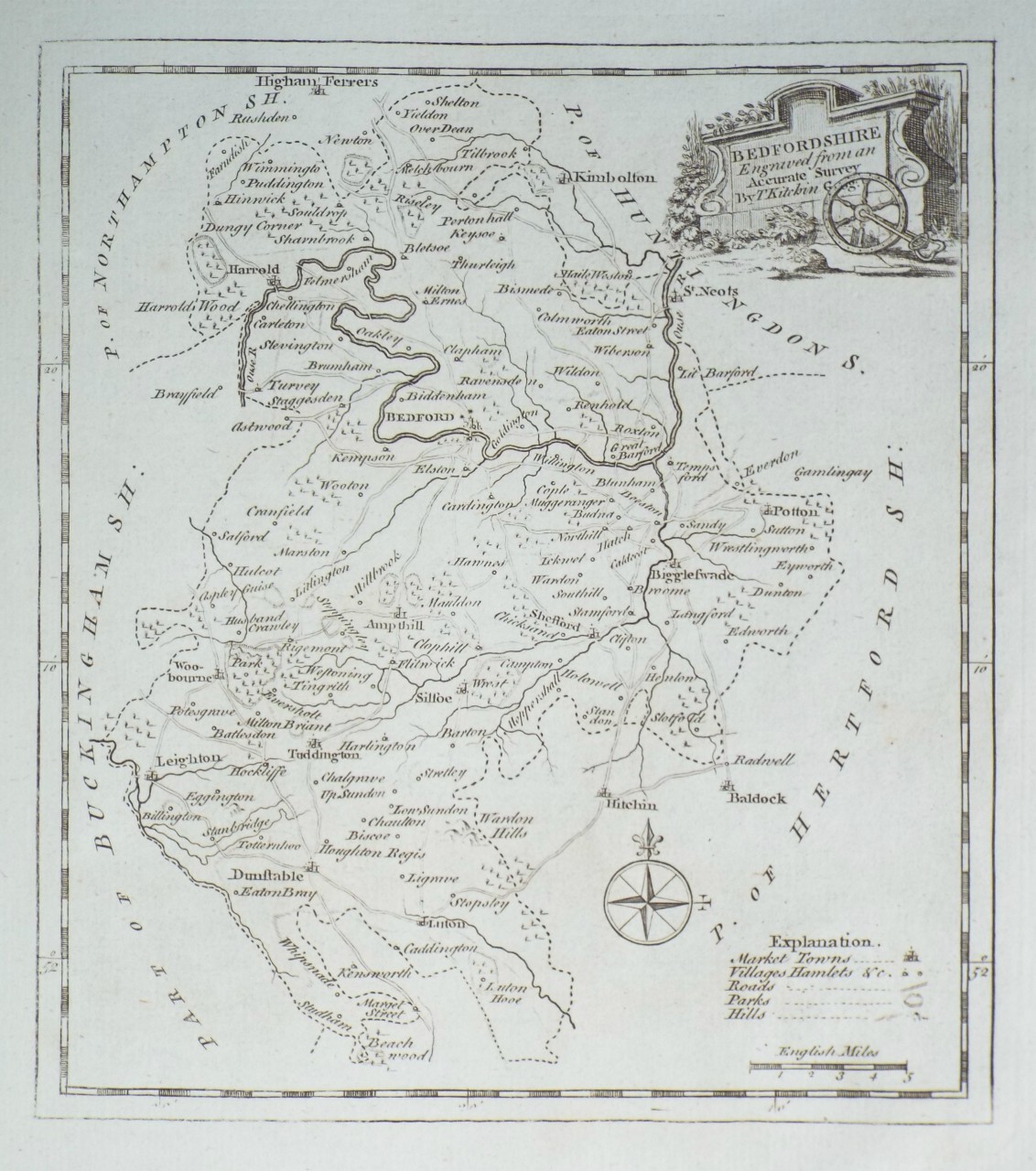 Map of Bedfordshire