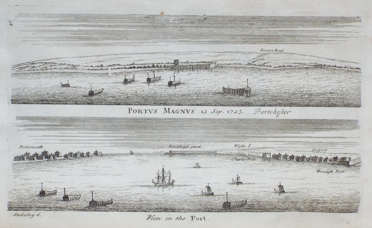 Print - Portus Magnus 12 Sep. 1723. Portchester
View in the Port.